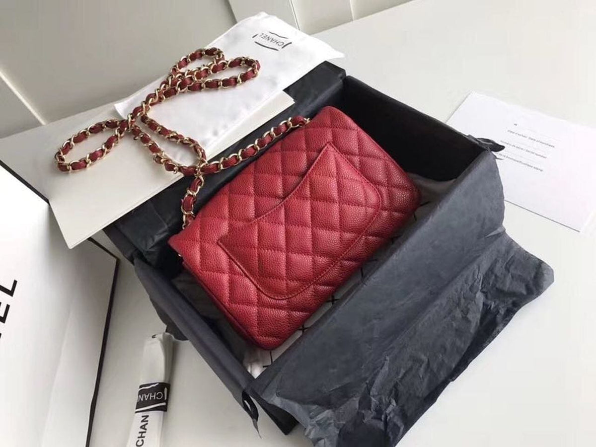 Chanel Classic Flap With Charm Chain With CC Details On Strap Bag Gold Hardware Lambskin Leather Spring/Summer