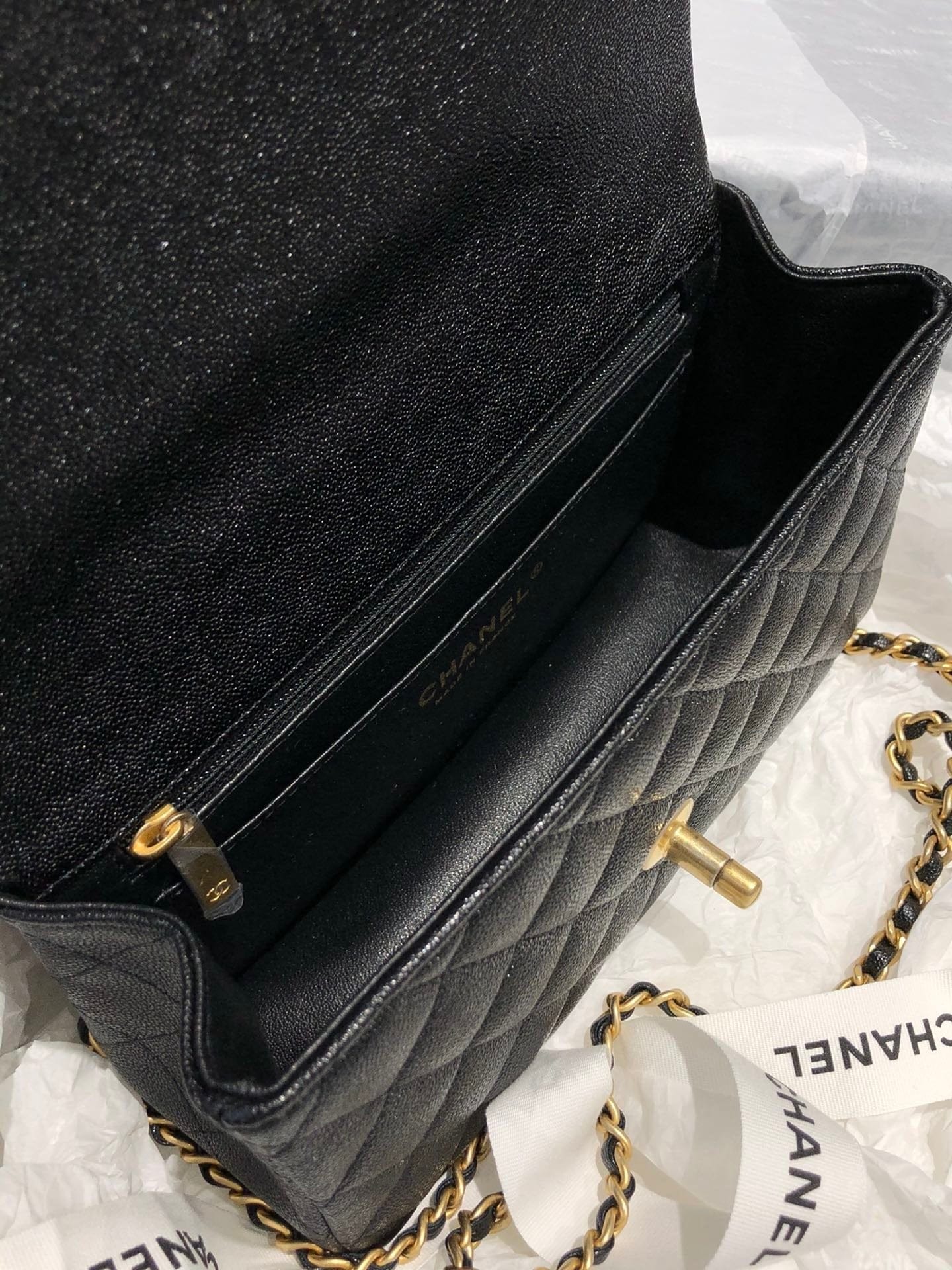 Chanel Classic Flap Bag 20cm Black - Handbag - view 8