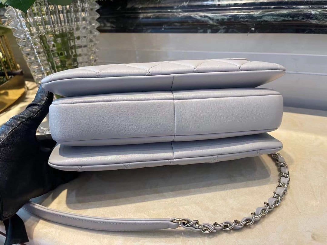 Chanel Classic Flap Bag 25cm Grey - Handbag - view 9
