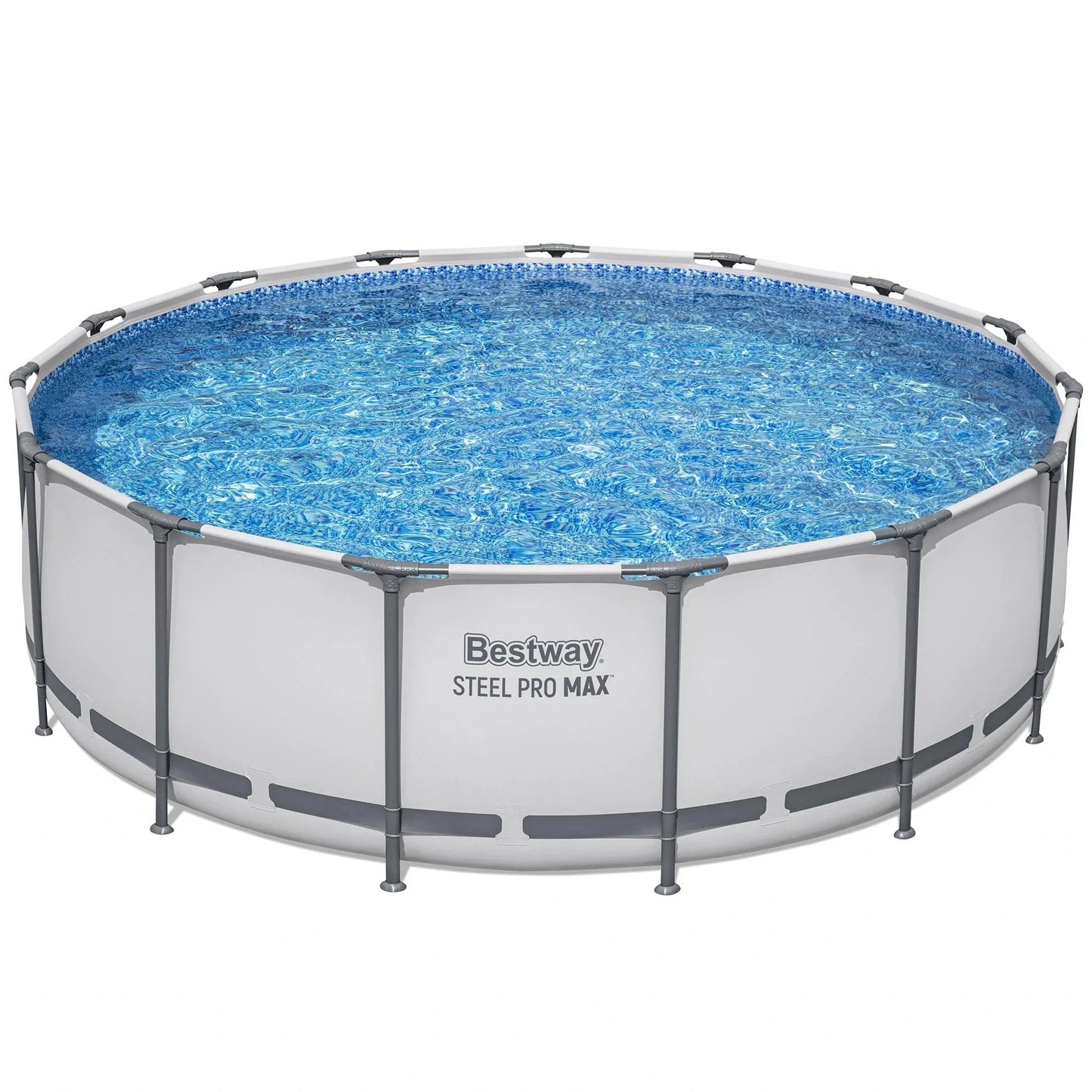 Bestway Steel Pro MAX 15 ft x 48 in Prismatic Stone Pool Set| Durable Construction, Easy Assembly, and All-Inclusive