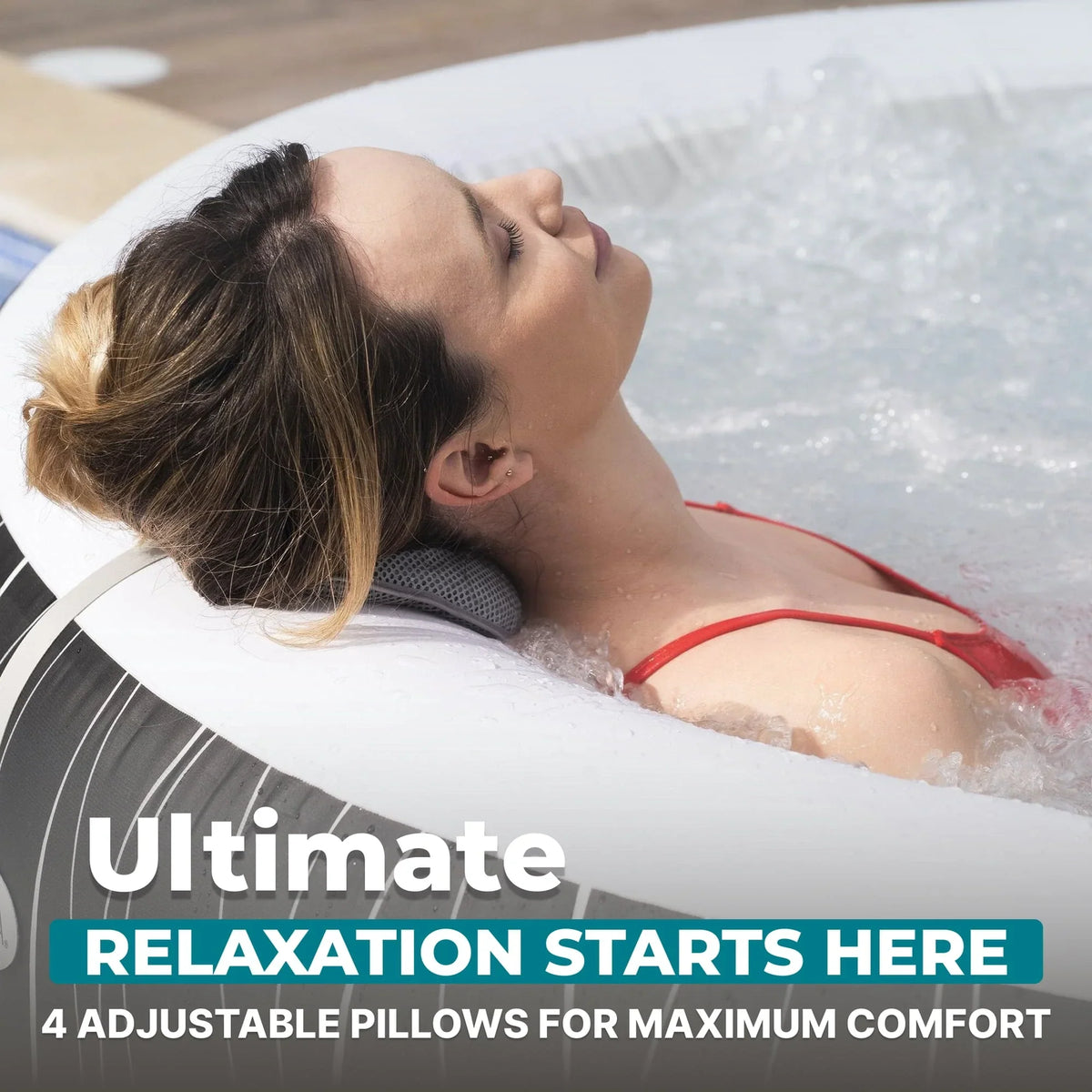 Bestway SaluSpa Hollywood Luxe 4-6 Person Inflatable Hot Tub, Round Energy-Efficient Spa, 77 in x 26 in - view 10