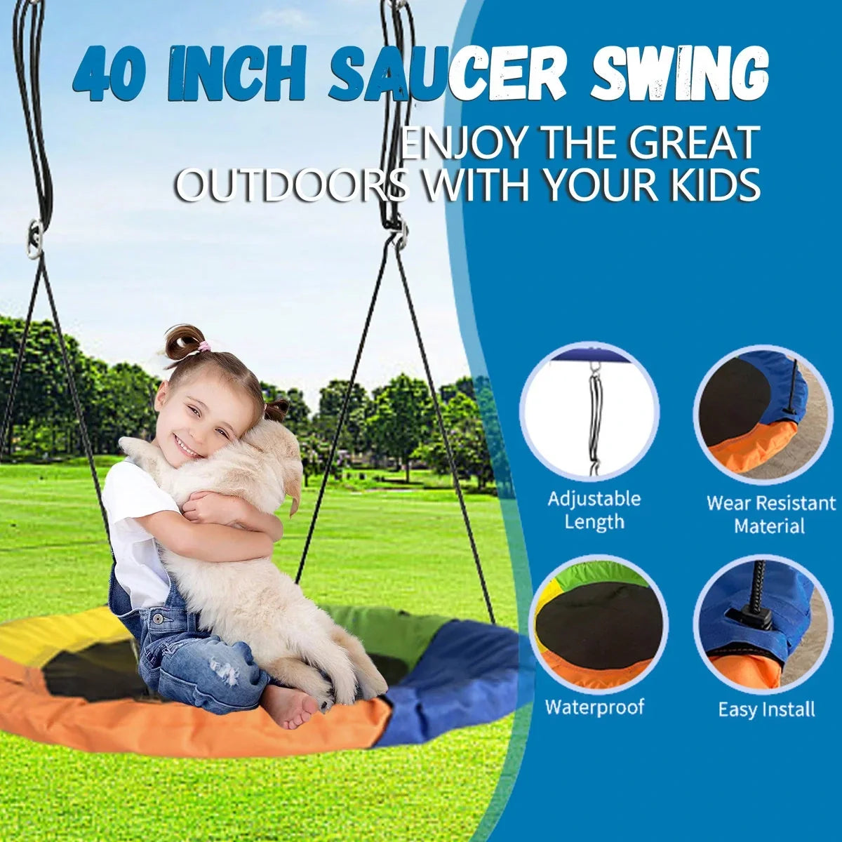 Sumij 8 in1 Swing Sets for Backyard with Kids Slide Outdoor Heavy-Duty Metal Playset for Kids 550lbs Swing Set with