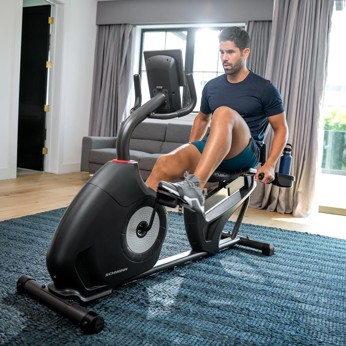 Schwinn 230 Recumbent Exercise Bike with Explore the World and Zwift Compatibility - view 8