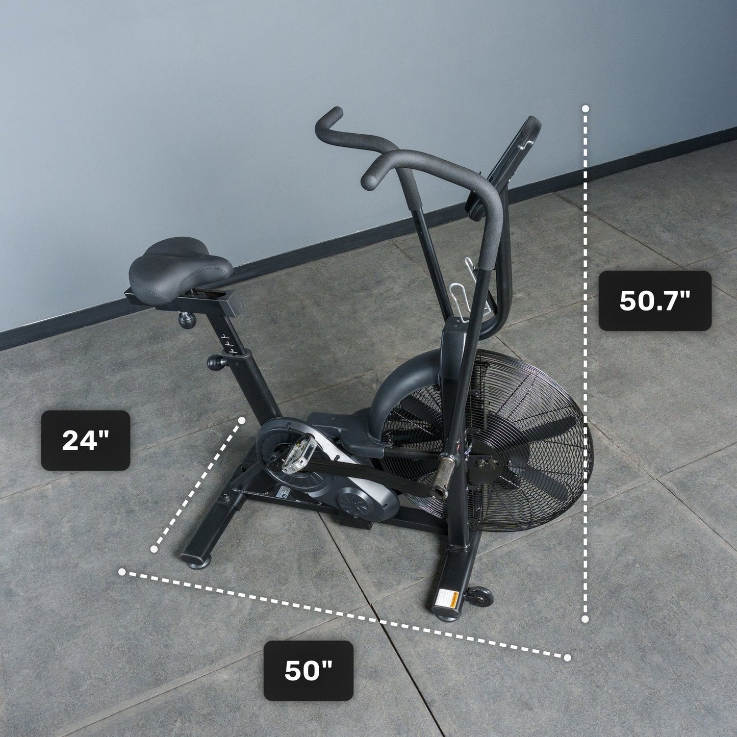 Bells of Steel Residential Air Bike with Wind Guard, Belt-Driven Full Body Fan Bike for Home Gym - view 9