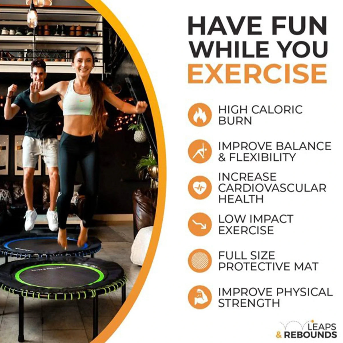 The Leaps & ReBounds Fitness Trampoline - Bungee Rebounder - view 11