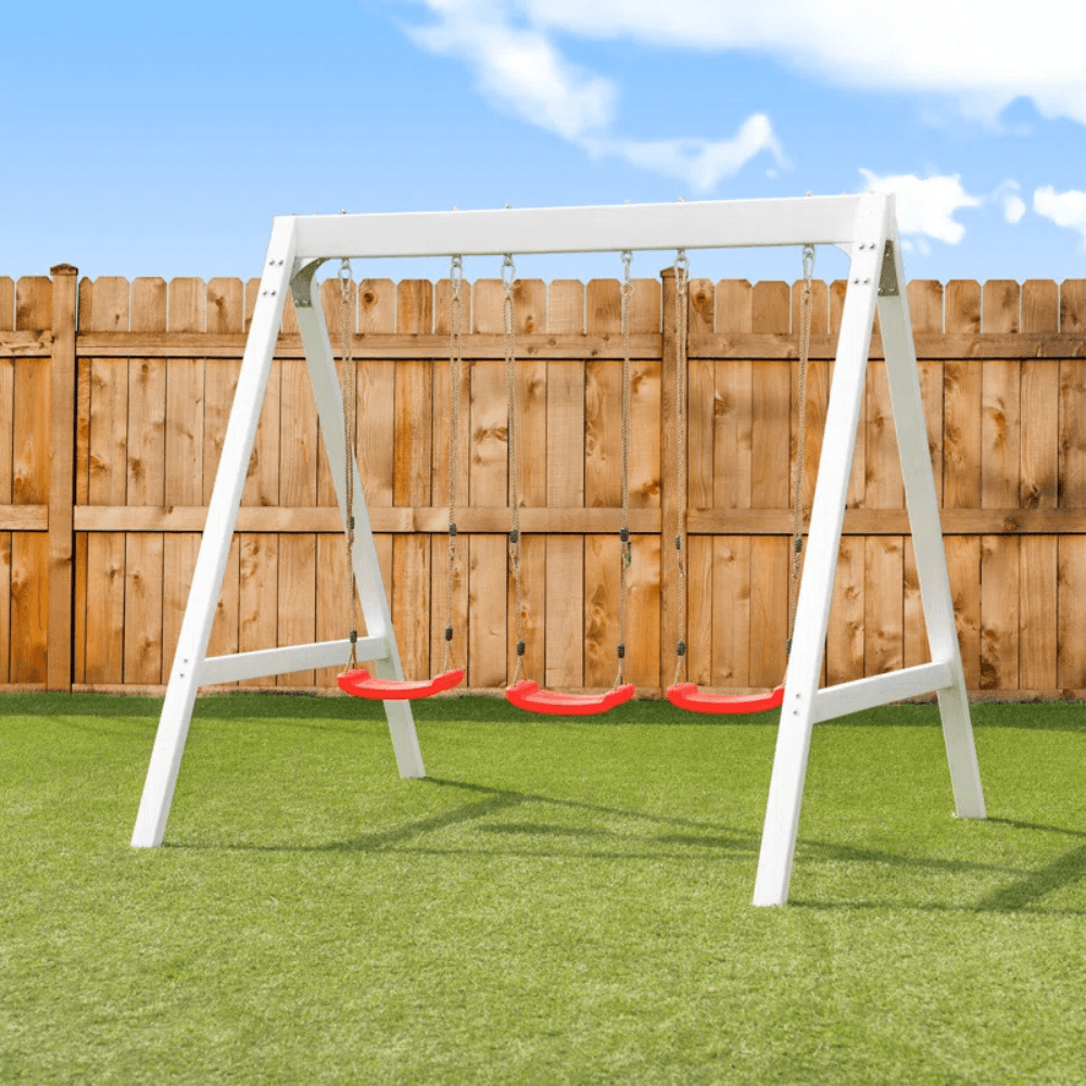 Sports power Vinyl-Covered Wood Swing Set - Classic & Durable for Outdoor Fun - view 9