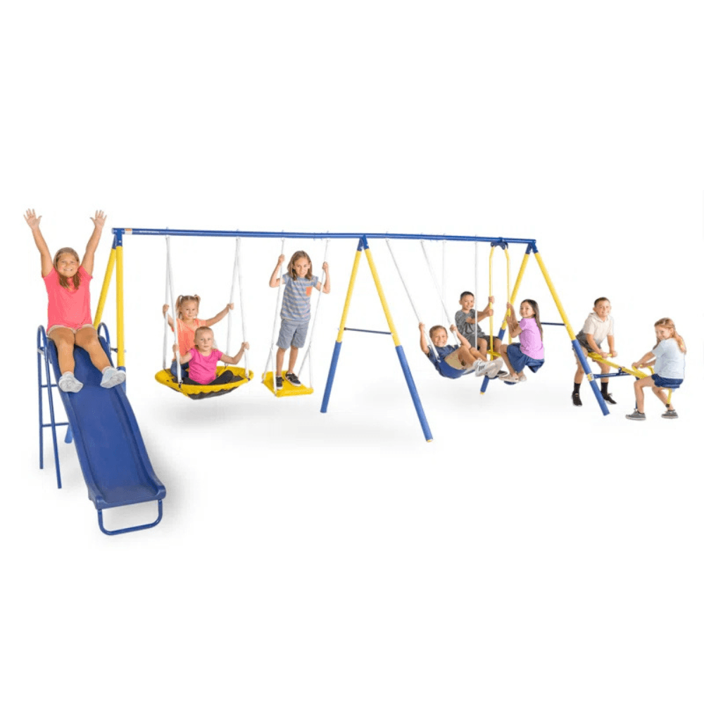 Sportspower Super 10 Metal Swing Set with Lifetime Warranty on Blow Molded Slide - view 9