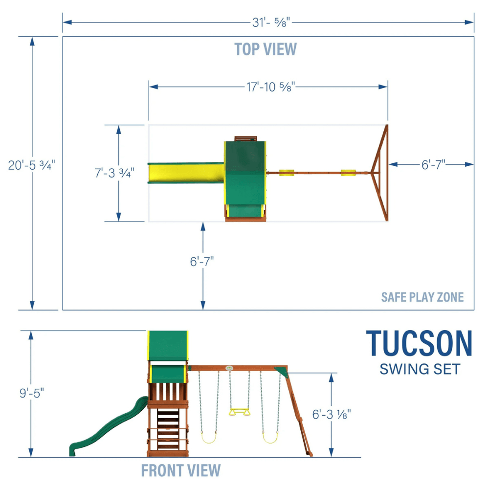 Tucson Swing Set - Big Fun in a Compact Design - Play Equipment - view 10