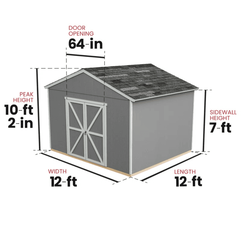Astoria 12 ft. x 12 ft. Outdoor Wood Storage Shed - view 10