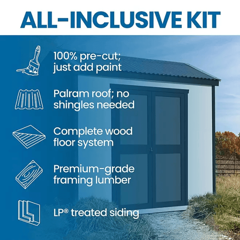 Gardena 8 ft x 6 ft Outdoor Wood Utility Shed - view 9