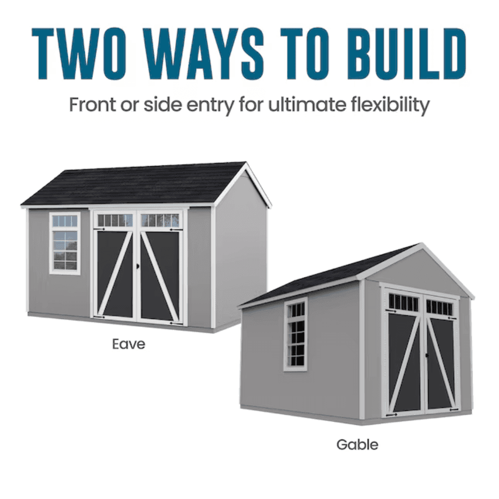 Heartland Coronado 12-ft x 8-ft Gable Style Wood Outdoor Storage Shed with Windows and Doors - view 7