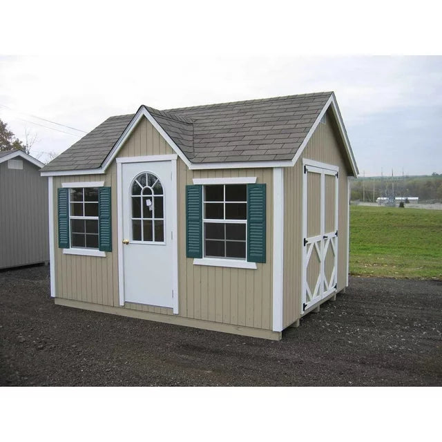 Little Cottage 12 x 10 ft Classic Wood Cottage Panelized Storage Shed - view 3
