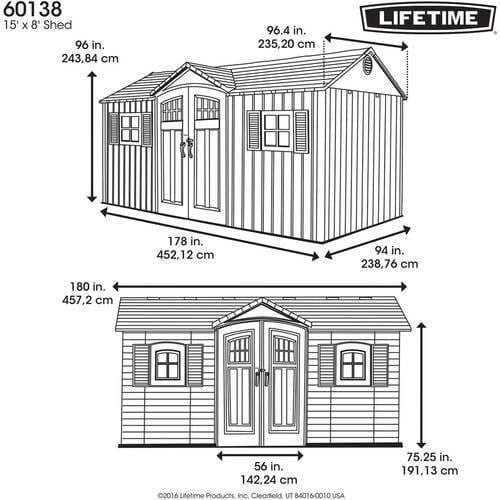 Lifetime 15 ft x 8 ft Shed (Side Entry) - view 6