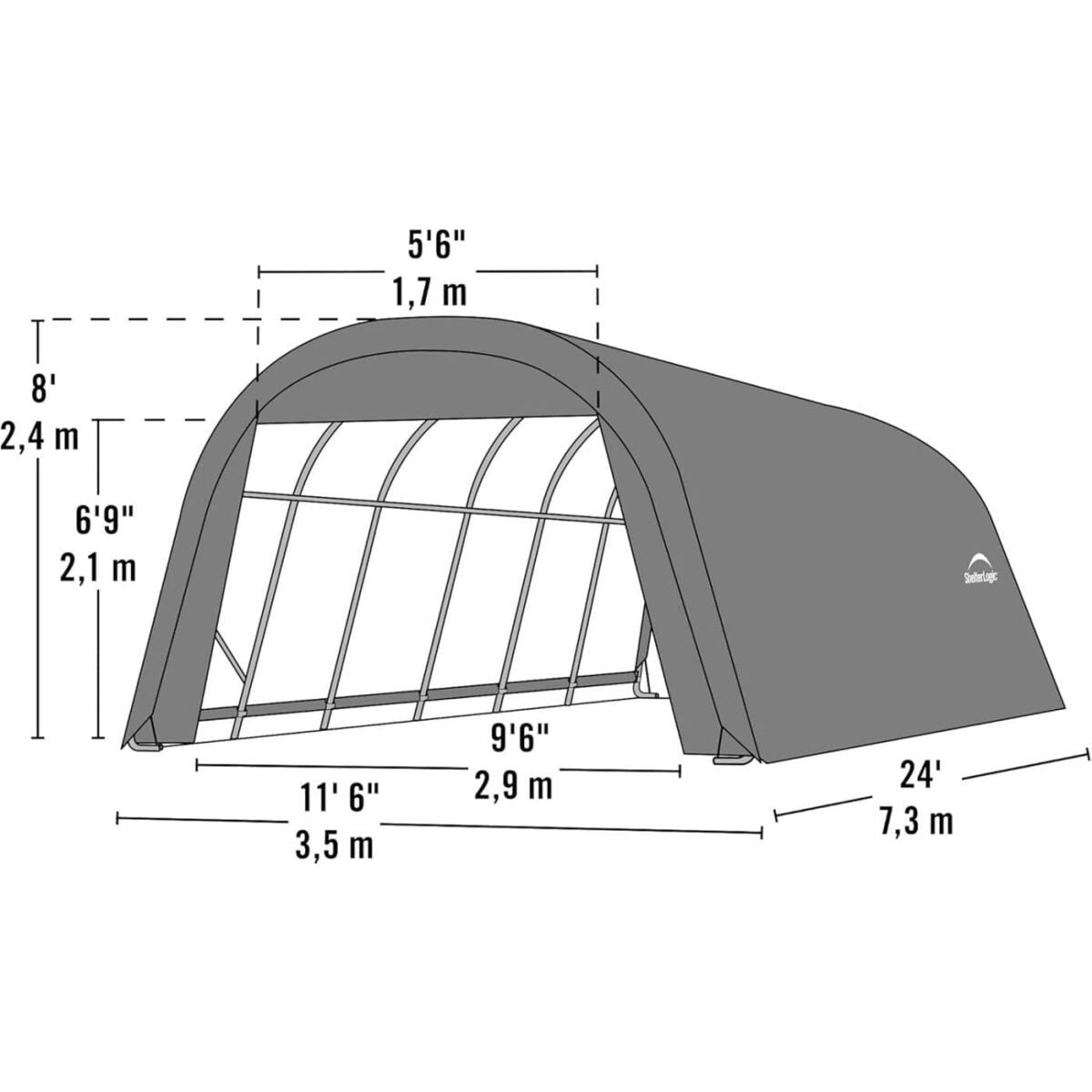 ShelterLogic ShelterCoat Round Style Garage - view 4