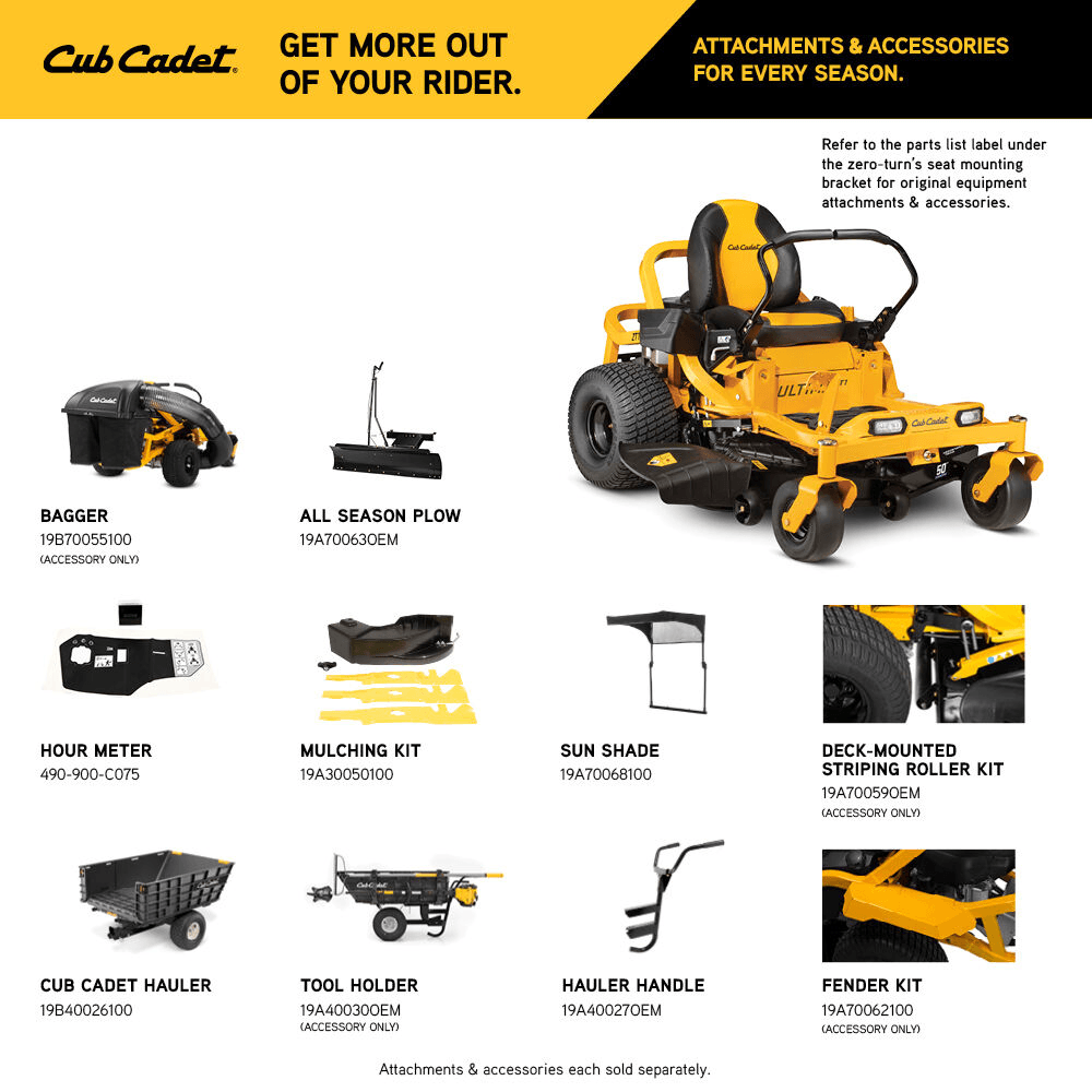 Cub Cadet Ultima ZT1 -50" 25HP V-Twin Kohler Zero Turn Mower - view 4