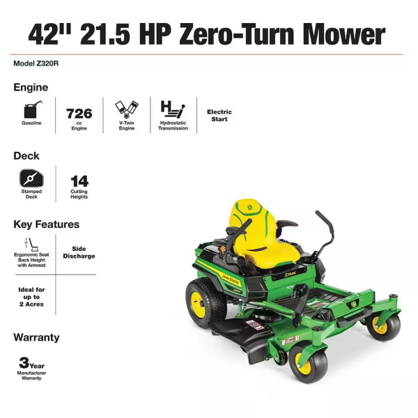 Z320R 42 In. 21.5 HP Gas Dual Hydrostatic Zero-Turn Riding Mower - view 7