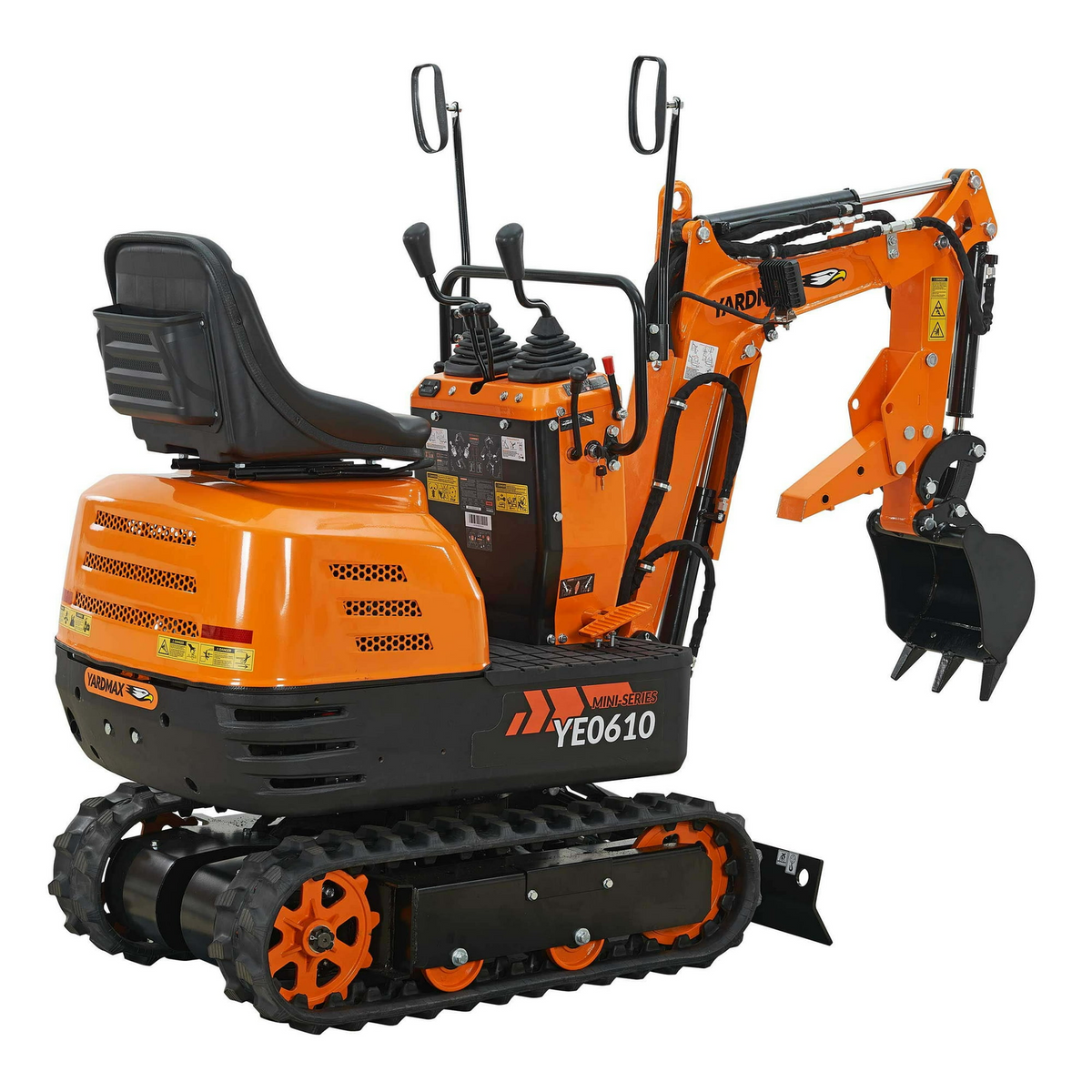 Yardmax Mini Excavator with Claw Grading Bucket & Rake - view 5