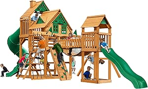 Gorilla Playsets Pioneer Peak Treehouse Wooden Swing Set - view 4
