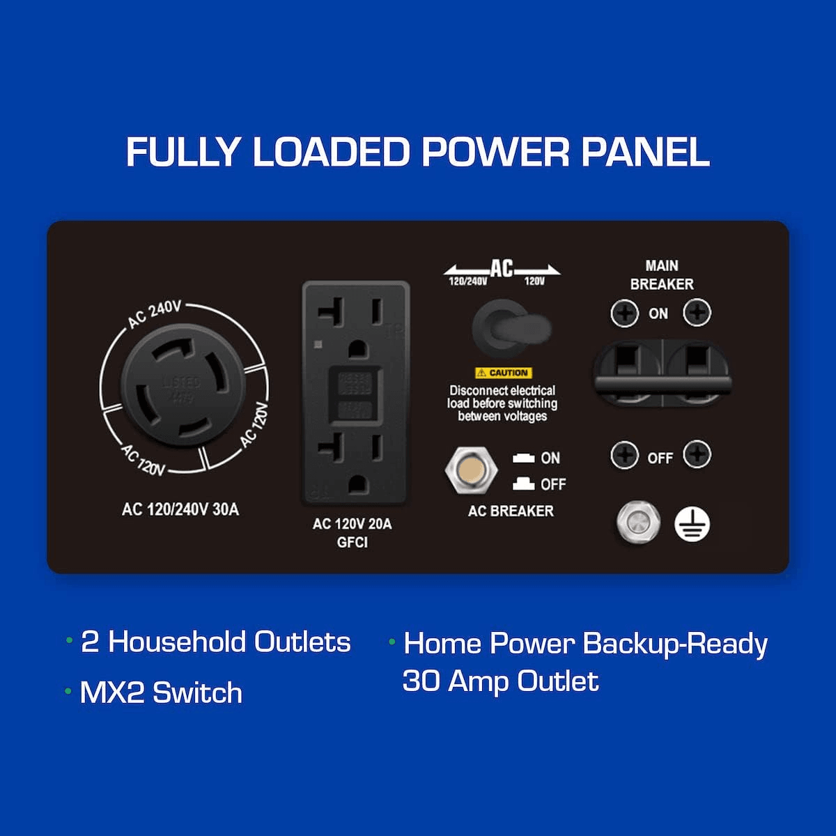 DuroMax XP5500EH 5,500 Watt Portable Dual Fuel Generator - view 4