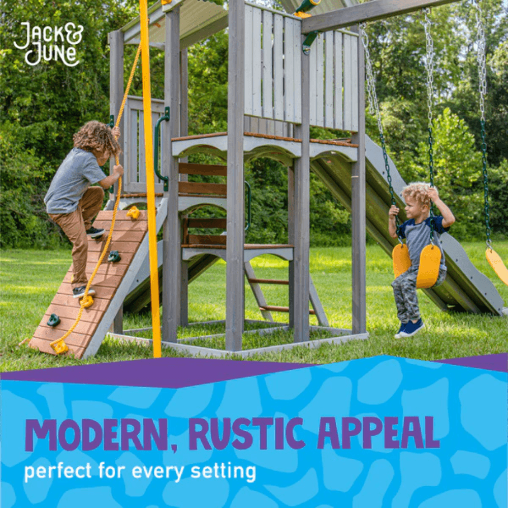 Jack & June Haven Wooden Swing Set - Play Equipment - view 6