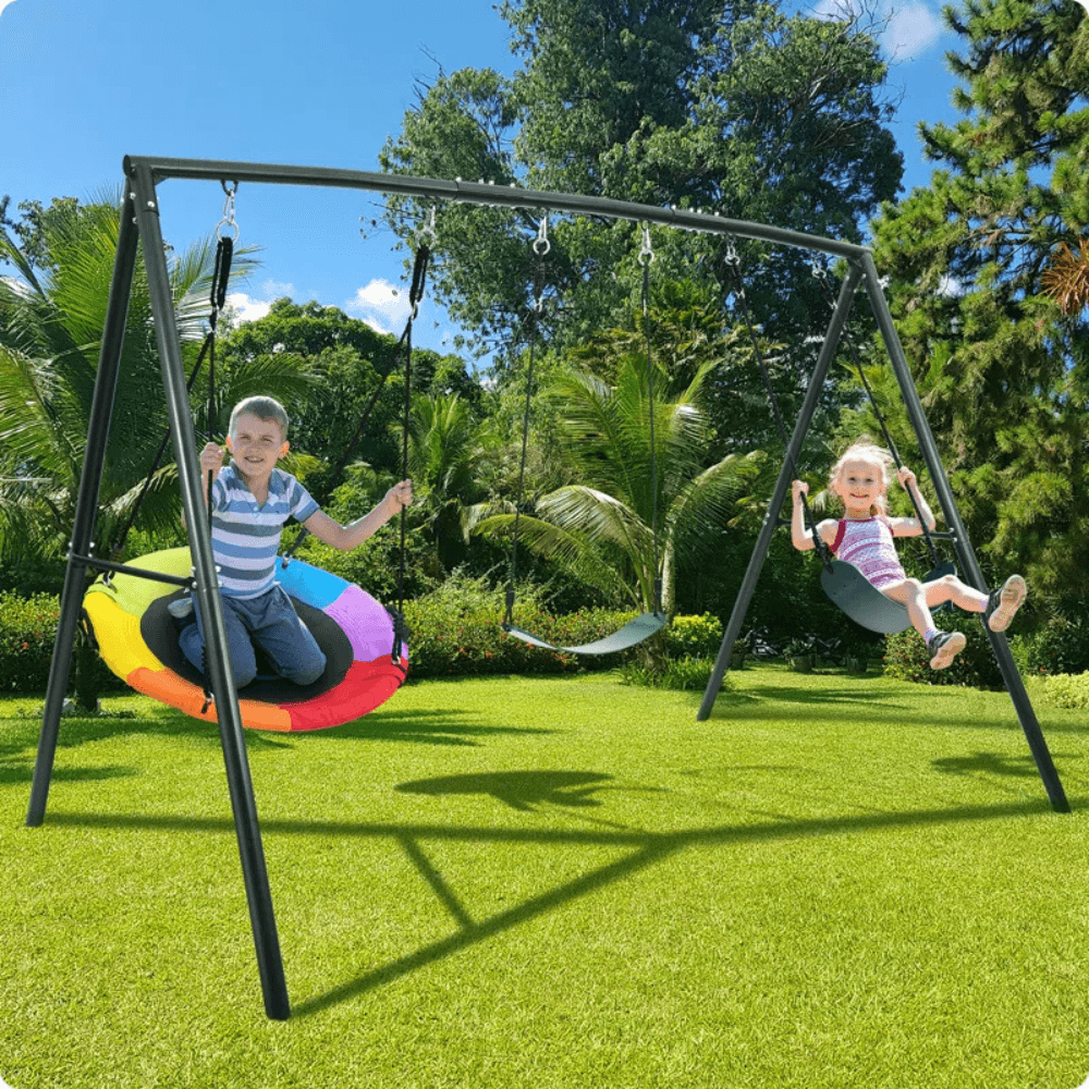 Klo Kick Metal Swing Set with 3 Swings - Play Equipment - view 5