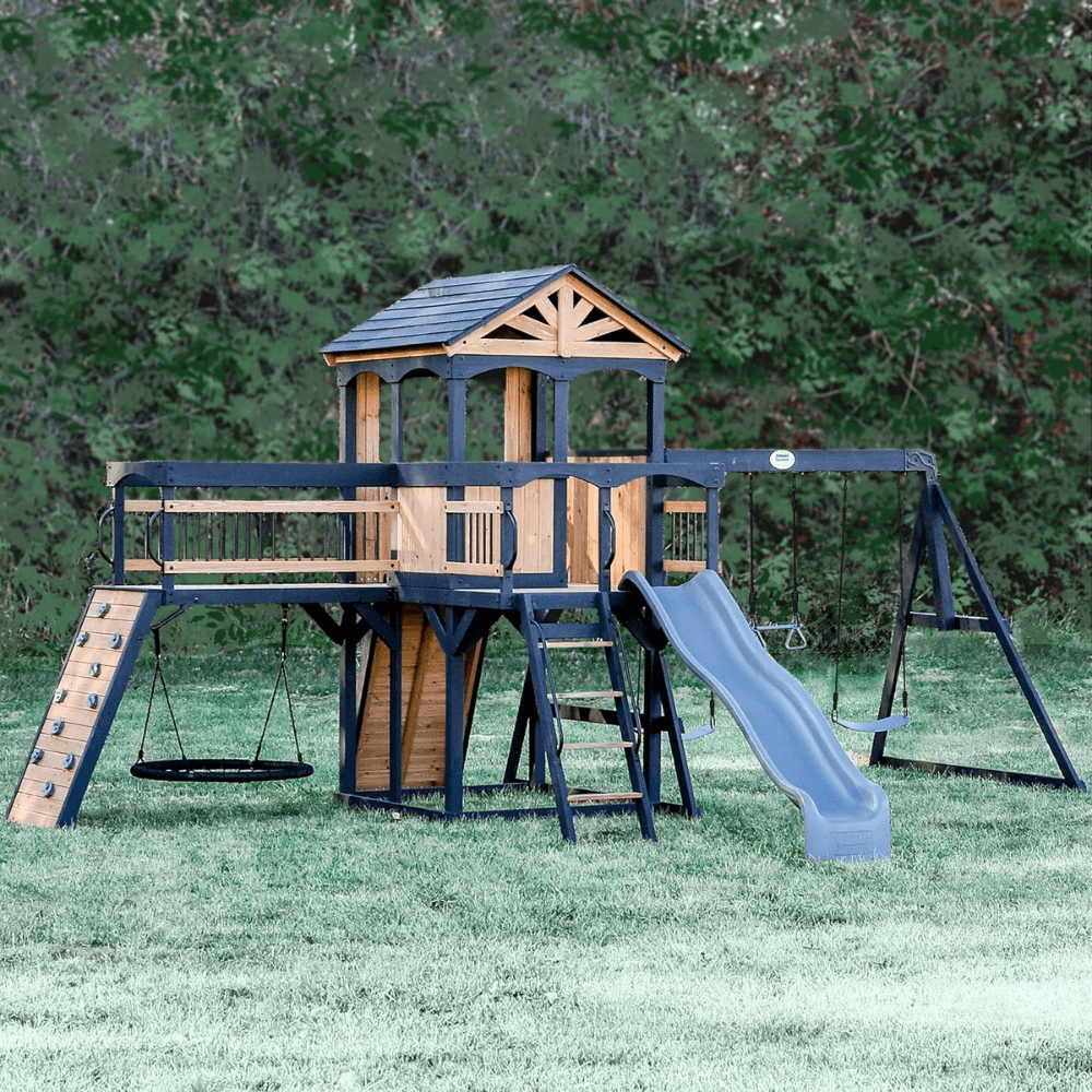 Timber Crossing Swing Set - Adventure Meets Stunning Design - view 7
