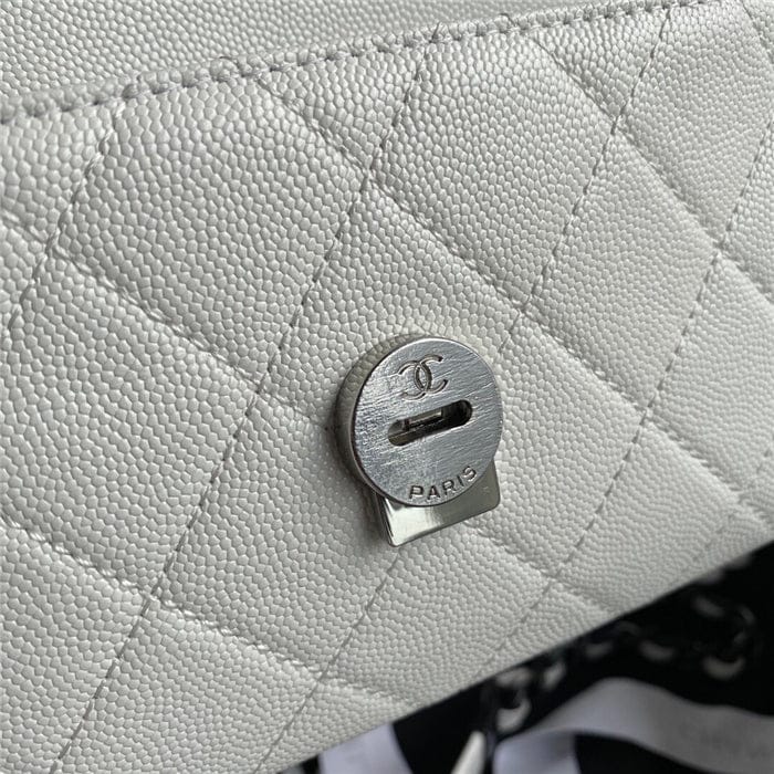 Chanel Classic Flap Bag 20cm White - Handbag - view 9