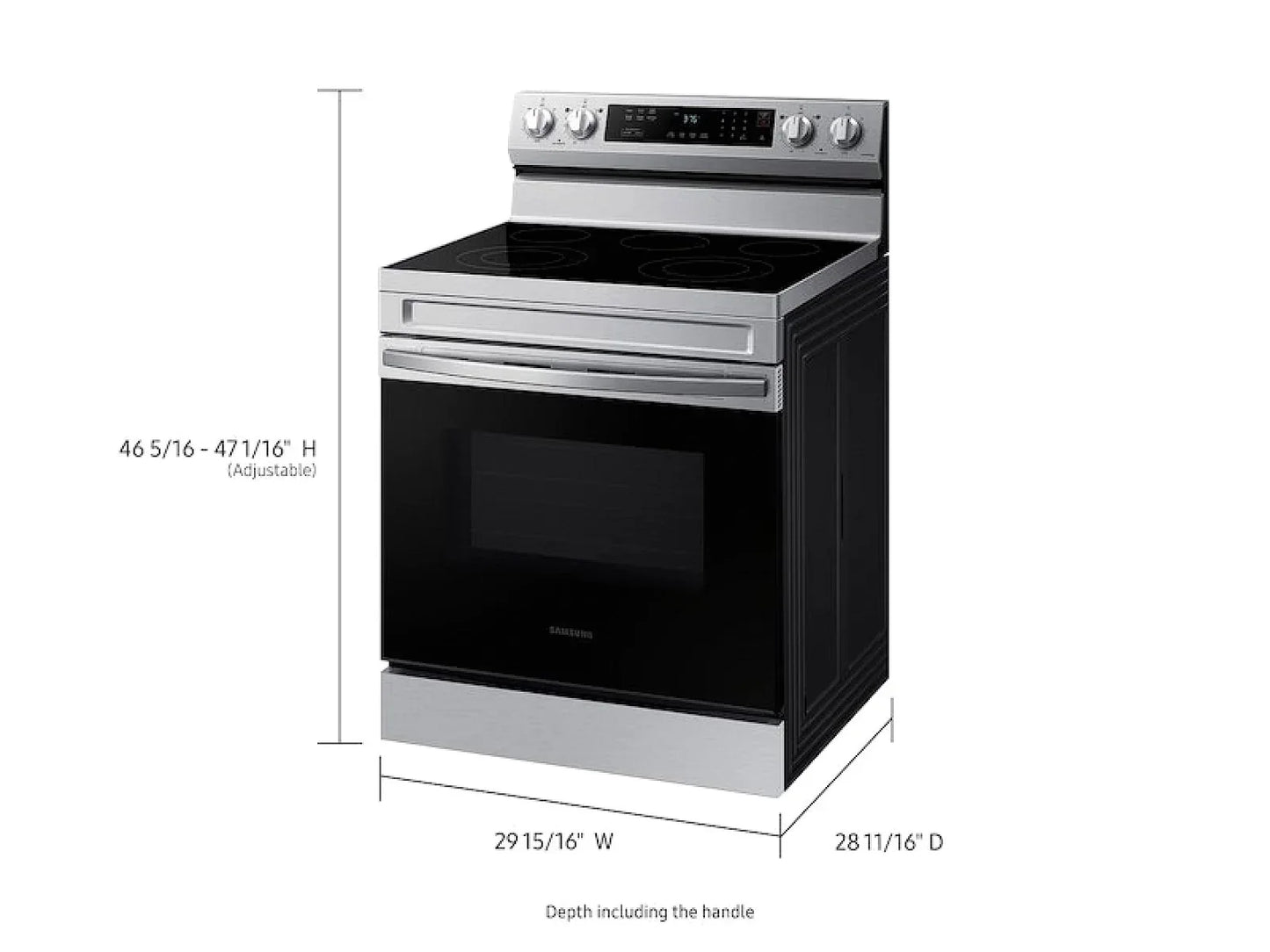 Samsung 6.3 Cu. Ft. Smart Freestanding Electric Range NE63A6311SS - view 6