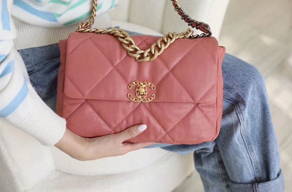 Chanel 19 Flap Bag 26cm Goatskin Leather Spring/Summer Act 1 Collection, Salmon Pink - view 21