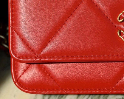 Chanel 19 WOC Flap Bag 20cm Goatskin Leather Spring/Summer Act 1 Collection, Red - view 10