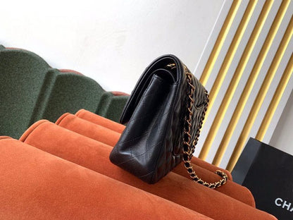 Chanel Classic Flap Bag 25cm Gold Hardware Lambskin Leather Spring/Summer Collection Black - view 3