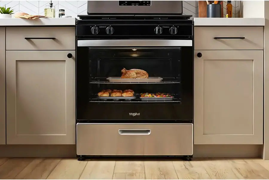 Whirlpool 5.1 Cu. Ft. Freestanding Gas Stove with Broiler Drawer - view 7