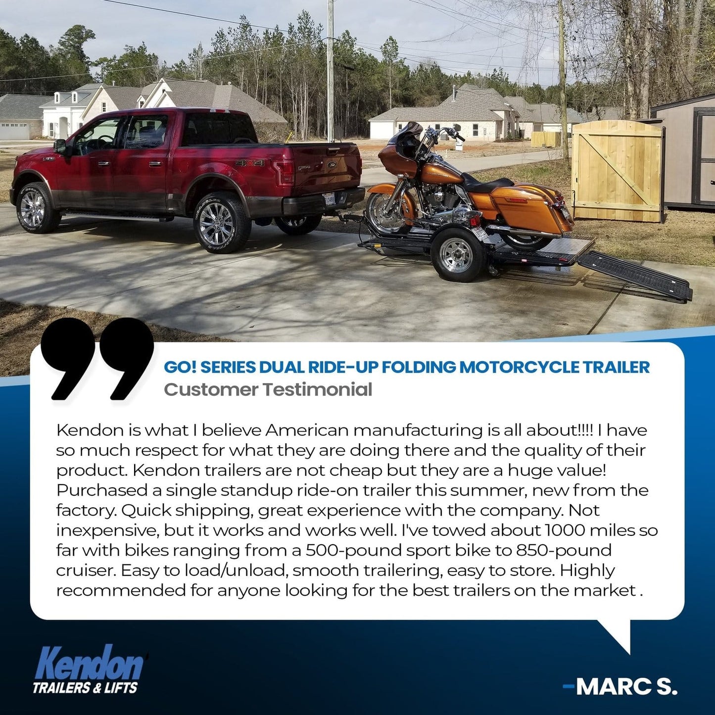 Go Series Ride-Up Folding Motorcycle Trailer - Dual Rail Steel Utility Trailer - view 5