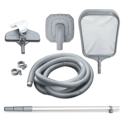 Funsicle Oasis Above Ground Metal Frame Swimming Pool Set - with FB1200S AutoSkimmer Pump, Ladder, Cover, Cloth &