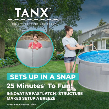 Bestway Tanx 6 ft x 24 in Round Above Ground Stock Tank Metal-Walled Above Ground Pool, All-in-One Set - view 4