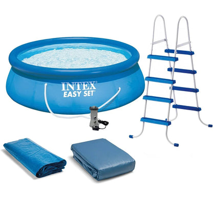 Intex 15 ft x 48 in Easy Swimming Pool Kit w/ 1000 GPH GFCI Filter Pump 26167EH - view 2