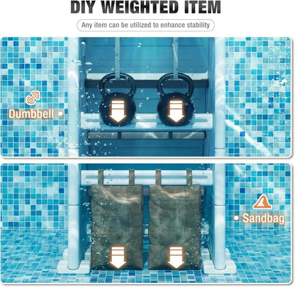 Betisef Pool Ladder Above Ground, Heavy Duty 4Step Pool Ladder with Dual Handrails and Nonslip Steps, 500 LBS Load