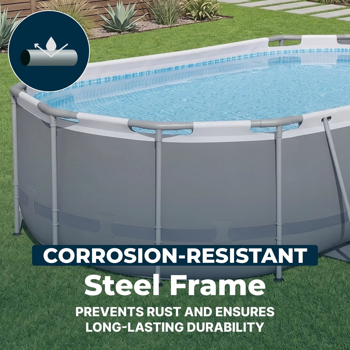 Bestway Steel Pro MAX 14 ft x 8 ft 2 in x 39.5 In, Oval Above Ground Pool Set, Outdoor Frame Swimming Pool - view 6