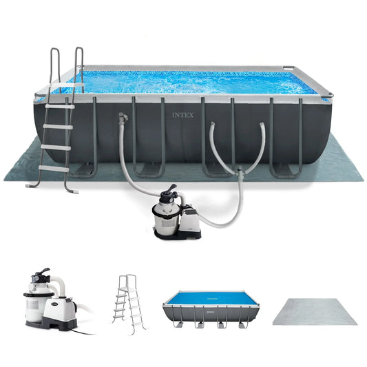 Intex 18 ft x 9 ft x 52 in Ultra XTR Above Ground Pool and Solar Pool Cover