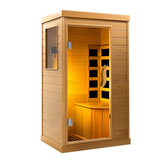 HomeMiYN Far Infrared Wood Sauna Box,traditional Sauna Room Indoor Home Spa Low-emf Dry Saunas Single Person Spa Canada