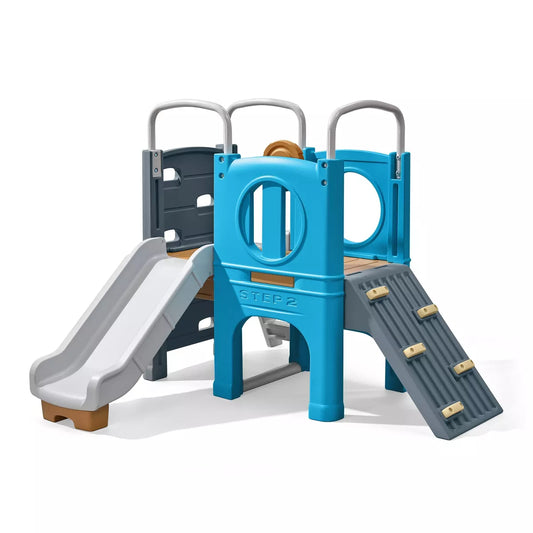 Step2 Scout & Slide Climber, Kids Outdoor Playset, Backyard Playground Set, Slide, Climbing Wall, Tunnel, Outside