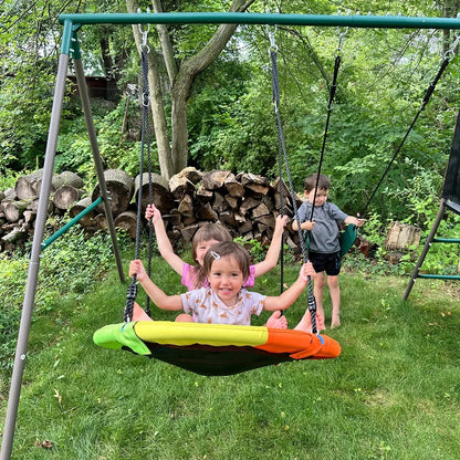 Klo Kick 6-in-1 Swing Set with Slide,Crawl Tunnel and Monkey Bars for Backyard, Playground for Kids Aged 3-12 - view 9