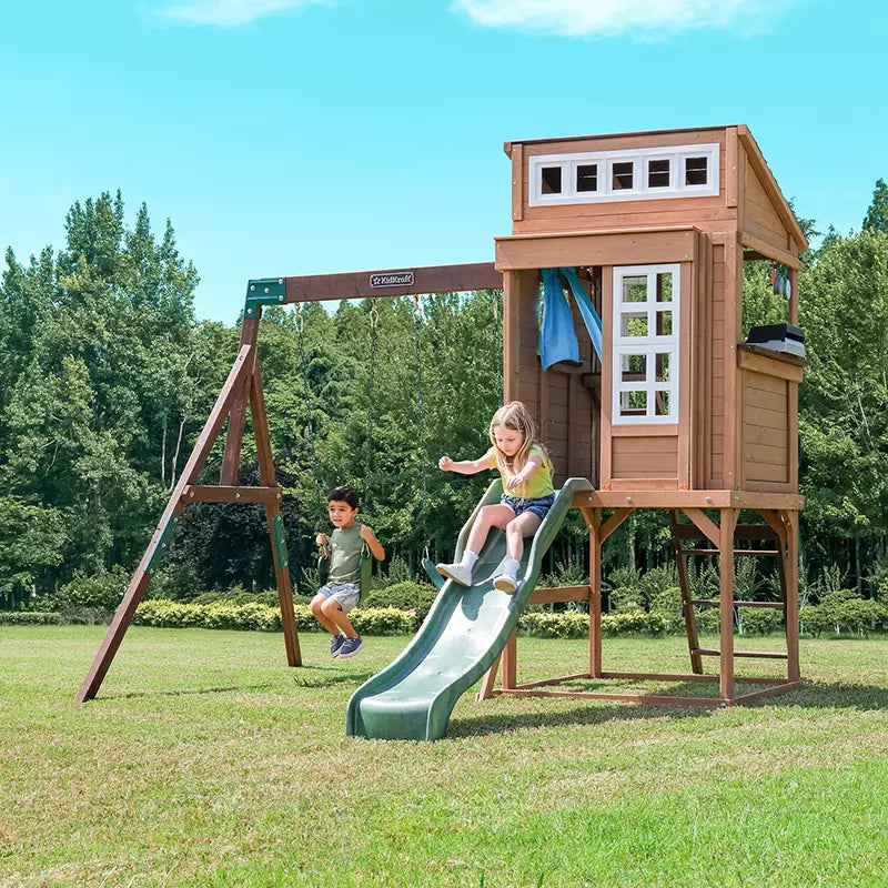 Kidkraft Cypress Cove Wooden Swing Set - Play Equipment