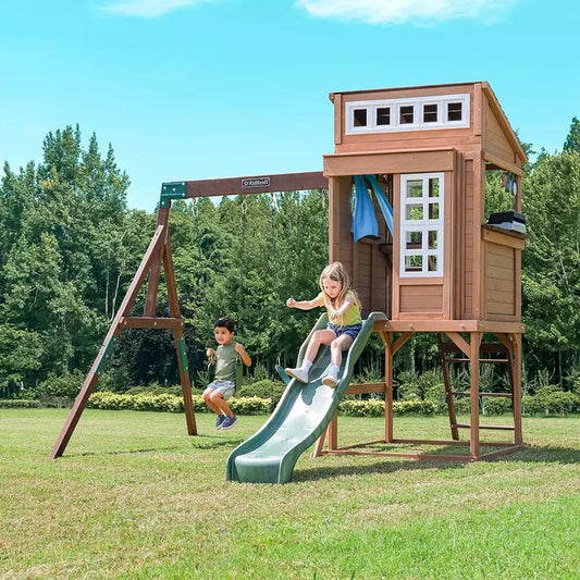 Kidkraft Cypress Cove Wooden Swing Set - Play Equipment