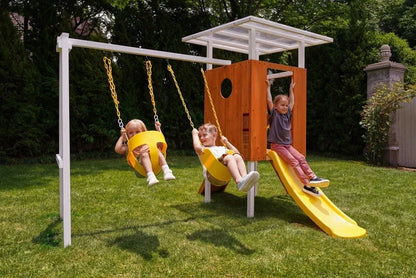 Avenlur Forest Small Outdoor Toddler Swing Set Compact Wooden Swing Frame for Babies & Kids - view 3