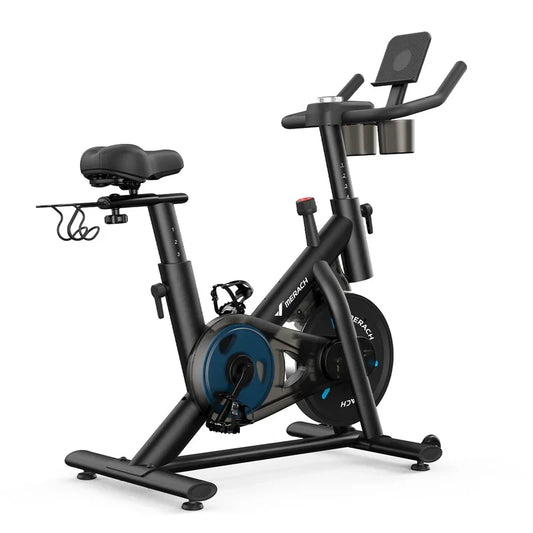 Merach S26 Magnetic Exercise Home Stationary Bike with Free App Quiet Indoor Cycling Bike with 300lbs Weight Capacity
