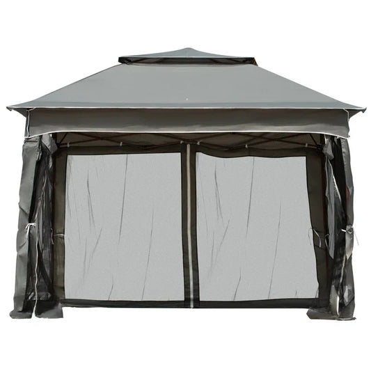 Arlmont & Co 11 ft X Pop Up Canopy Gazebo, Outdoor Patio Shelter With Detachable Zipper Net. Instant Tent For Backyard
