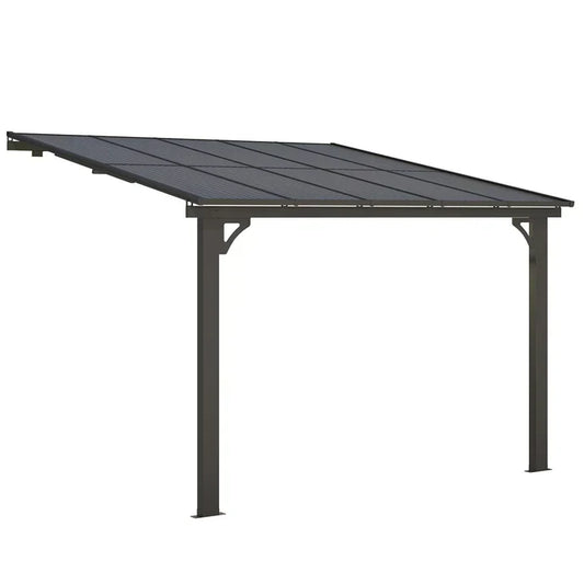 Aecojoy 10 ft x 10 ft Adjustable Height Wall Mounted Outdoor Gazebos Pergola