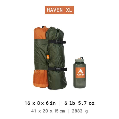 Haven Lay Flat Hammock Tent Waterproof Camping Hammock with Mosquito Net, Insulated Pad and Rainfly - Haven Tent, Haven