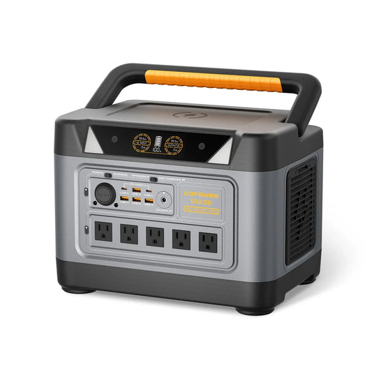 Udpower S1200 Portable Power Station 1200W (Surge 1800W), Max 400W Solar Input, UPS, UL2743, for Home RV Emergency
